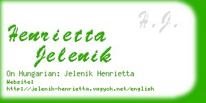 henrietta jelenik business card